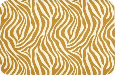 WC mat 60x40 cm - Antislip - Zebra - Klassiek - Oker - Geel - Toiletmat - Vloermat - Douchemat - Toilet tapijt - Toiletmatten
