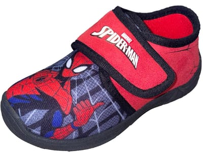 Spiderman - Pantoffels kinderen voor jongens - Sloffen kind met klittenbandsluiting - Schoenen van 2 tot 8 jaar - Maat 26 - Zwart