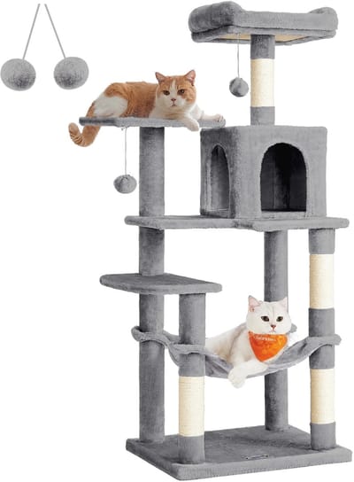 Mila Shop Krabpaal - Krabpaal voor katten - Kattenhuis - Krabplank - Kattenboom - 143 cm hoog