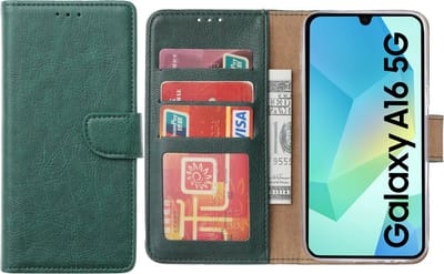 Hoesje geschikt voor Samsung Galaxy A16 A16 (5G/4G) hoesje - Arara bookcase - Groen