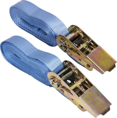 Eindeloze Tie-Downs - Spanbanden Vastzetbanden - Lading Zekeren - Eéndelig Ontwerp - 25 mm x 5 m - Lichtblauw