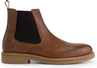 Travelin' Egleton - Heren leren laars - 100% leer - Chelsea boots - Cognac