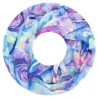 Dunne Colsjaal - Print - (33727#) - Paars