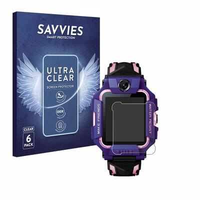 Savvies - Screenprotector voor Imoo Watch Phone Z6 - Folie Beschermfolie transparant 6 Stuks
