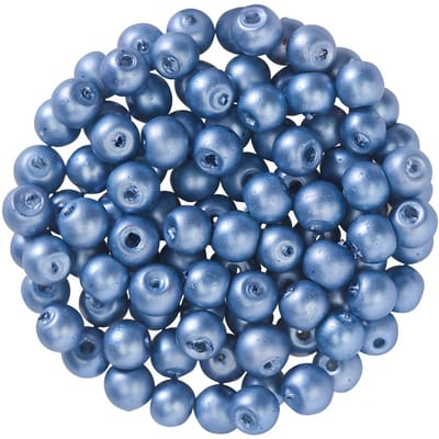 Glasparels, Ø 4 mm, 100 stuks - Lichtblauw