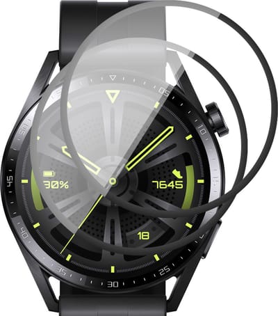 Screenprotector geschikt voor Huawei Watch GT 3 42 mm - PET Glasfolie Full Screen Protector - 2 Stuks