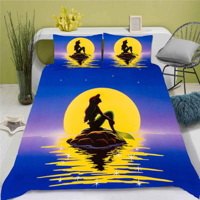 Disney Prinses Serie 100% Polyester Beddengoed Set Dekbedovertrek Voor Thuis 3-Delige Set 1 Dekbedovertrek Anime Schattig Bedrukt Cartoon US Full(200*230cm)3pcs