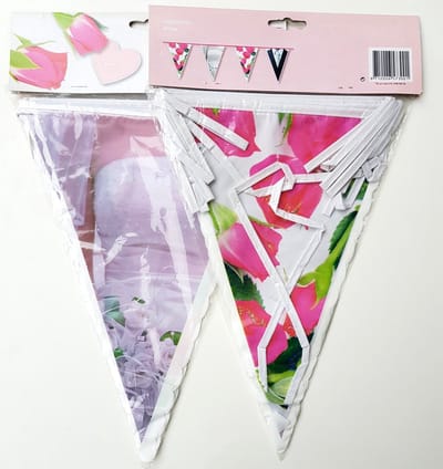 2  bruiloft vlaggenlijnen Romantic - trouwen - huwelijk - bruiloft - slinger - decoratie - vlaggenlijn