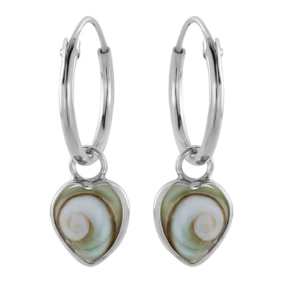 WeLoveSilver - Oorringen - 925 zilver - Hart van schelp - Luxe
