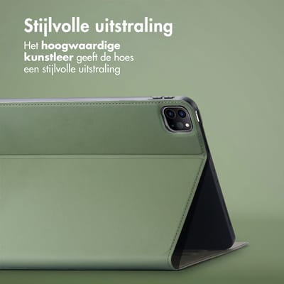 Accezz Tablet Hoes - Geschikt voor Apple iPad Pro 12.9 (2022) / Pro 12.9 (2021) / Pro 12.9 (2020) - Classic Tablet Case - Groen
