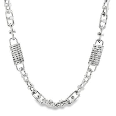 Juwelier Zwartevalk - Zilveren (gerhodineerd) Monte Carlo ketting - 25.274/55cm