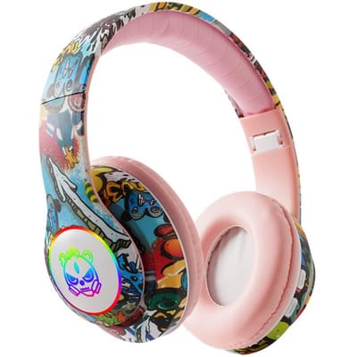 Kinderen Bluetooth-koptelefoon Draadloze koptelefoon Bluetooth-oortelefoon Headset Muziekspel Koptelefoon Opvouwbare zaklamp Headset Cadeau