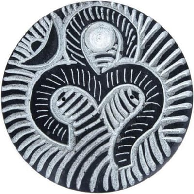Wierook en kegeltjes brander Ohm zeepsteen - 10 - Zeepsteen - Zwart (3 stuks) - S
