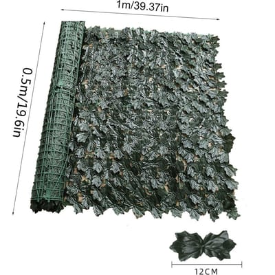 Écran de Clôture en Lierre Artificiel Haies Artificielles Clôture et Rouleau de Brise-vue à Feuilles Artificielles Décoration pour Décor Extérieur 0.5 m * 1 m