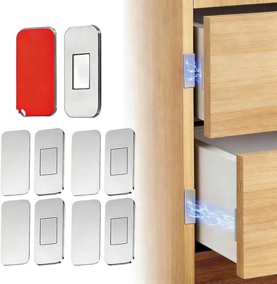Magnetische kastsluiting - Meubel sloten - Kasten sluiten - Roestvrij staal - 5 stuks - Zilverkleurig