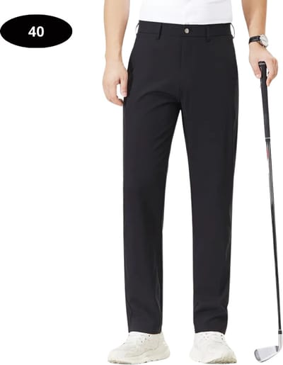Bovista Golfbroek Heren - Golfkleding - Golfen - Golf Accessoires - Nette Pantalon - Zwart XXXL - Maat 56