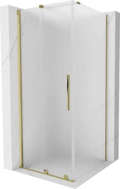 Mexen Velar schuifdouchecabine 90 x 90 , ijs, goud - 871-090-090-31-50