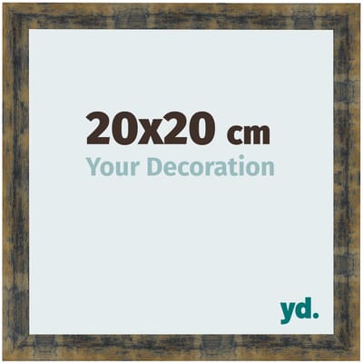 Your Decoration - Fotolijst 20x20 cm - MDF - Blauw Goud Gemeleerd - Pisa