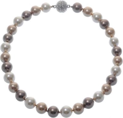 Behave - Parelketting met magneetsluiting - 47 cm - Parel in diverse kleuren