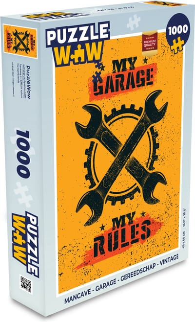 Puzzel Mancave - Garage - Gereedschap - Vintage - Legpuzzel - Puzzel 1000 stukjes volwassenen