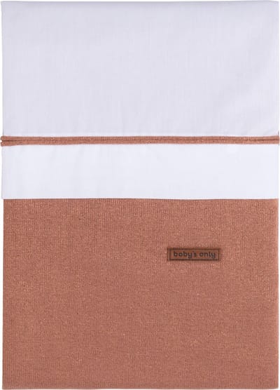 Baby's Only Gebreid baby dekbedovertrek ledikant - baby deken Sparkle - Koper-Honey Mêlee - 100x135 cm - Met subtiel glittertje
