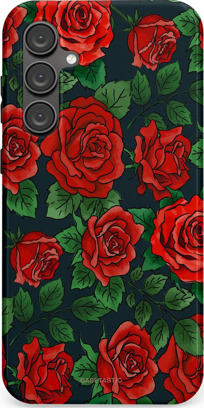 Casetastic Hoesje Geschikt voor Samsung S23 FE - Stijlvolle Beschermende Duo-layer Case - Rozen rood
