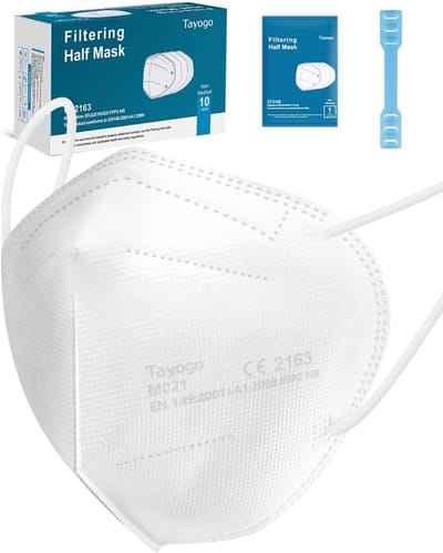 Stofmaskers - Ademhalingsmaskers - Bescherming - 5-laags filtratie - 10 stuks - Wit
