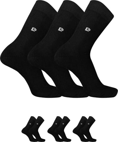 Pierre Cardin Heren Thermosokken - 12 Paar - Katoen - Naadloos - Volledig Badstof - Full Terry - Katoenen Thermo Sokken - Warme Wintersokken - Zwart - Maat 40-46