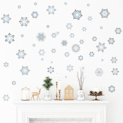 Kerst sneeuwvlok sticker - Zelfklevende kerststickers - Feestelijke decoraties - 100x135cm
