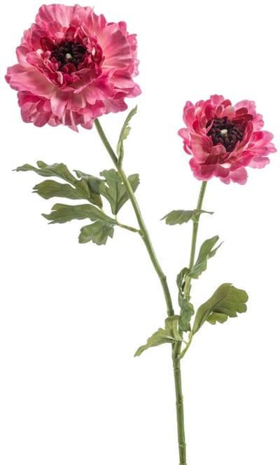 Emerald - Kunstbloem Ranonkel Japans 65cm roze - Kunstplant voor binnen