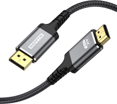 DisplayPort naar HDMI Kabel 2M – 4K30Hz Ultra High Speed – Haarscherpe Beeldkwaliteit voor TV en Monitor