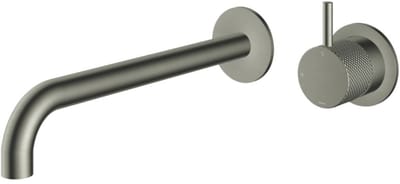 Hotbath Cobber X - Wastafelmengkraan - zonder Waste - Laag - Geborsteld Nikkel - Inbouw - Nikkel - V02