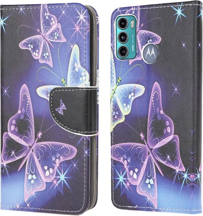 Coverup Hoesje - Geschikt voor Motorola Moto G60 Hoesje - Coverup Book Case - Vlinders