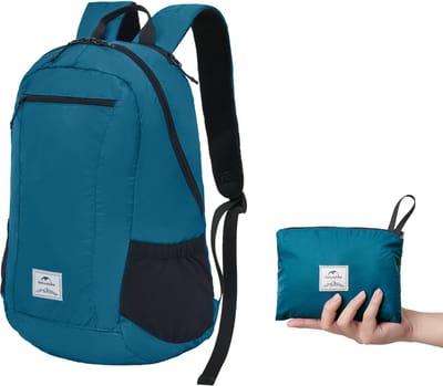 Naturehike Yunyan Opvouwbare Rugzak – 25L – Lichtgewicht Daypack & Dagrugzak – Compacte backpack – Waterbestendig – Reistas voor handbagage – 30D Nylon – Blauw