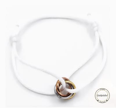 Soraro Tricolor Armband | Wit | Goldplated | Soraro Armbanden | Cadeau voor haar | verjaardag vrouw