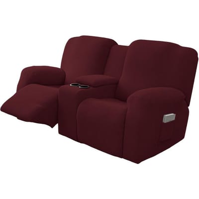 8 stuks/set waterdicht 2-zits relaxbankhoezen all-inclusive loveseat middenconsole bankhoezen 2Seat Recliner cover
