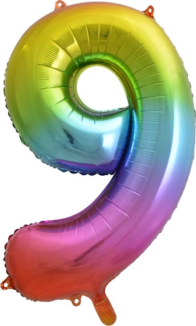 Folieballon 34" nmr. 9 - Regenboog