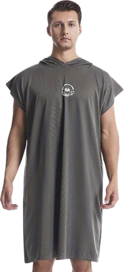 Nivard Surf Poncho Voor Volwassenen - Omkleed Handdoek Zacht - Dames & Heren - Grijs