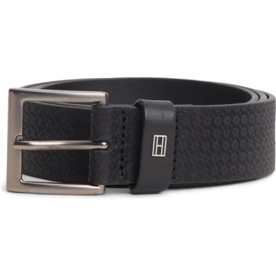 Tommy Hilfiger Soho Flag Aop 3.5 Belt Black Taglia: 100 | Cinture Outlet | Uomo | Nero