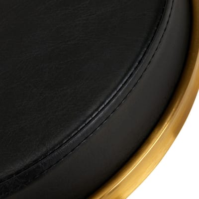 Cosmetische Kruk H4 Goud Zwart – Verstelbaar – Op Wielen – Luxe Salonkruk voor Schoonheidssalon