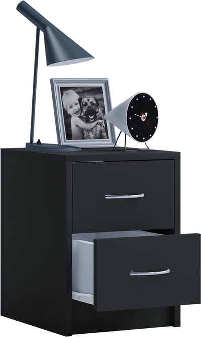 Houten nachtkastje Bijzettafel Lade Console Nachtkastje Boxal Mini