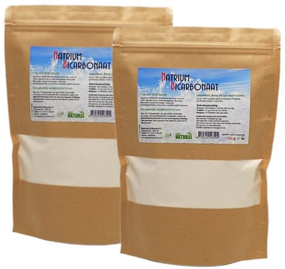 SoLMAG Natriumbicarbonaat - Set van 2 x 1 kg - Zuiveringszout - Baking Soda - Allesreiniger – Geurverwijderaar - Bakpoeder - Baking Powder - Bicarbonaat - Bicarbonate - Schoonmaaksoda - Food Grade kwaliteit