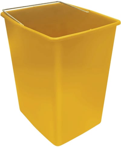 Vervangende Kunststof Binnenemmer voor Afval- en Recyclebak | 17 L | Met Handgreep | Compatibel met Diverse Modellen | Zwart