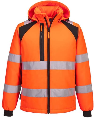 Portwest WX2 Hi-Vis gevoerd Softshell 2 (L) CD809 - Oranje/Zwart - 4XL