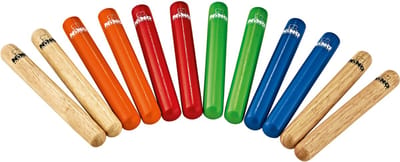 Meinl NINO502-MC – Claves Set (12‑delig) – Kleurenset voor Percussie & Educatie