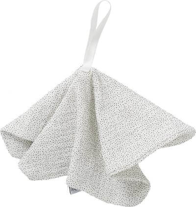 Cottonbaby Cottonsoft Sparkle Wit/Zwart Speendoekje 300145PSZW