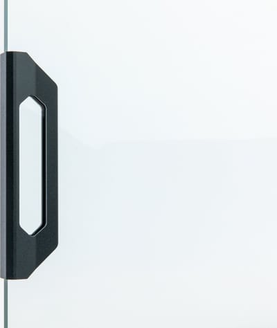 ForaVida | Deurgreep mat zwart | Aluminium handgreep voor glazen schuifdeur en glazen schuifwand | 150 × 18 × 36 mm  | Geschikt voor 10 mm glasdikte