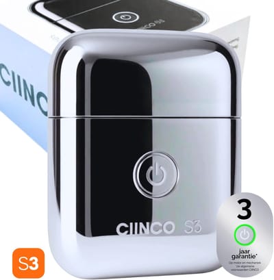 CIINCO® Elektrisch Scheerapparaat Mannen – 3 Scheerbladen – USB-C Oplaadbaar – Nat & Droog – RVS Behuizing – Reisvergrendeling
