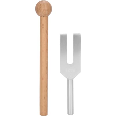 4096 Stemvork Aluminiumlegering Stemvork Houten Hamer Geluidstherapie Toolset white