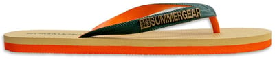 Teenslippers heren Beige/Groen/Oranje - Regular Fit